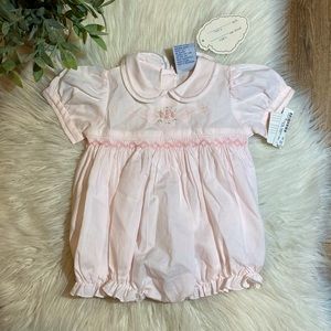 NWT Vintage Pink Carriage Boutiques Baby Girl Onesie 3 Months